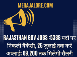 Rajasthan Gov Jobs :5388 पदों पर निकली वैकेंसी, 26 जुलाई तक करें अप्लाई; 69,200 तक मिलेगी सैलरी